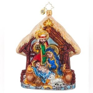 Christopher Radko Nativity Glass Ornament